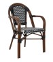 Krzesło ogrodowe CAFE PARIS ARM brązowe   rattan