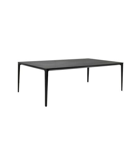 Stół SLIM 200x100 czarny - ceramiczny     marmur, aluminium