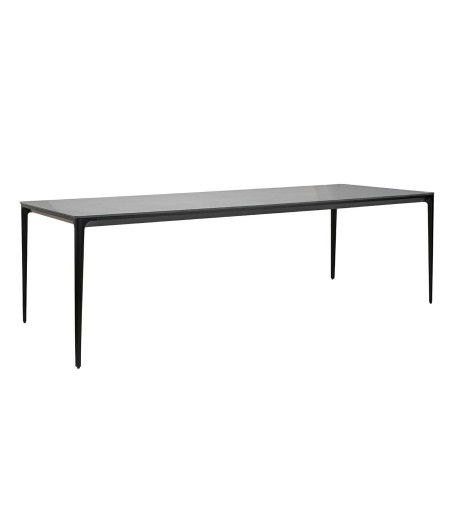 Stół SLIM 240x100 czarny - ceramiczny     marmur, aluminium