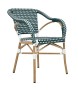 Krzesło ogrodowe CAFE MIRAMAR turkus /    morski rattan