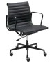 Fotel biurowy BODY PRESTIGE PLUS czarny  - skóra naturalna, aluminium