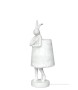 KARE lampa stołowa RABBIT FUR 50 cm       biała / srebrna