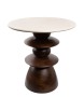 MaMaison stolik RONDA 50 drewno mango /   marmur