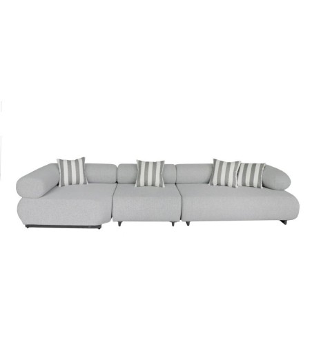 MaMaison sofa ogrodowa ALEXANDER szara    (poduszki i pokrowiec w zestawie)