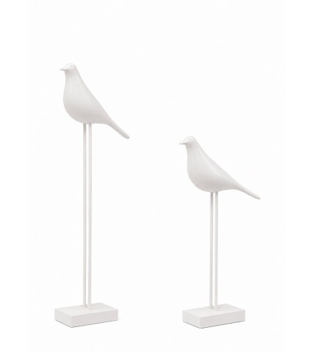 Zestaw 2 dekoracji SHP BIRDY biała