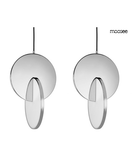 MOOSEE zestaw 2 lamp wiszących DISCO      srebrny