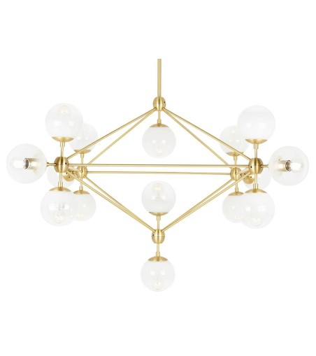 MOOSEE lampa wisząca PLANETARIO 15 GOLD   złota - klosze szronione