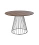 Stół GLAM WALNUT 110 - fornir orzechowy, chromowana podstawa