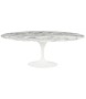 Stół TULIP ELLIPSE MARBLE ARABESCATO 200  biały - marmur, metal