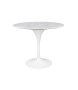 Stół TULIP MARBLE 90 CARRARA biały -      marmur, metal