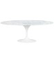 Stół TULIP ELLIPSE MARBLE CARRARA 200     biały - marmur, metal