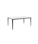 Stół SLIM 140x80 biały, czarny -          ceramiczny marmur, aluminium