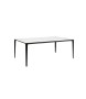 Stół SLIM 180x90 biały, czarny -          ceramiczny marmur, aluminium