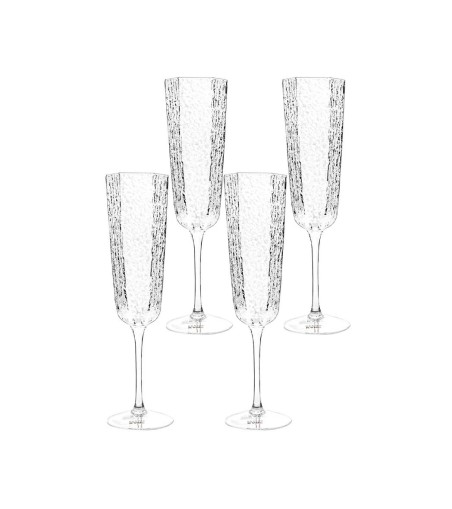 KARE komplet 4 kieliszków do szampana     CASCATA 250ml