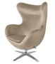 Fotel EGG SZEROKI VELVET khaki