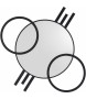 KARE lustro ścienne TRIPLE CIRCLE         124x119 cm