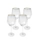 KARE komplet 4 kieliszków do wina         DIAMOND RIM 525 ml