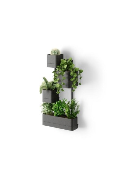 UMBRA zestaw doniczek CUBIKO czarny