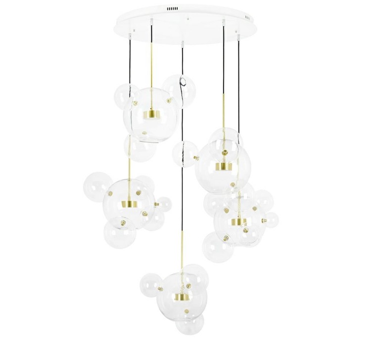 MOOSEE Lampa wisząca CAPRI DISC 5 złota