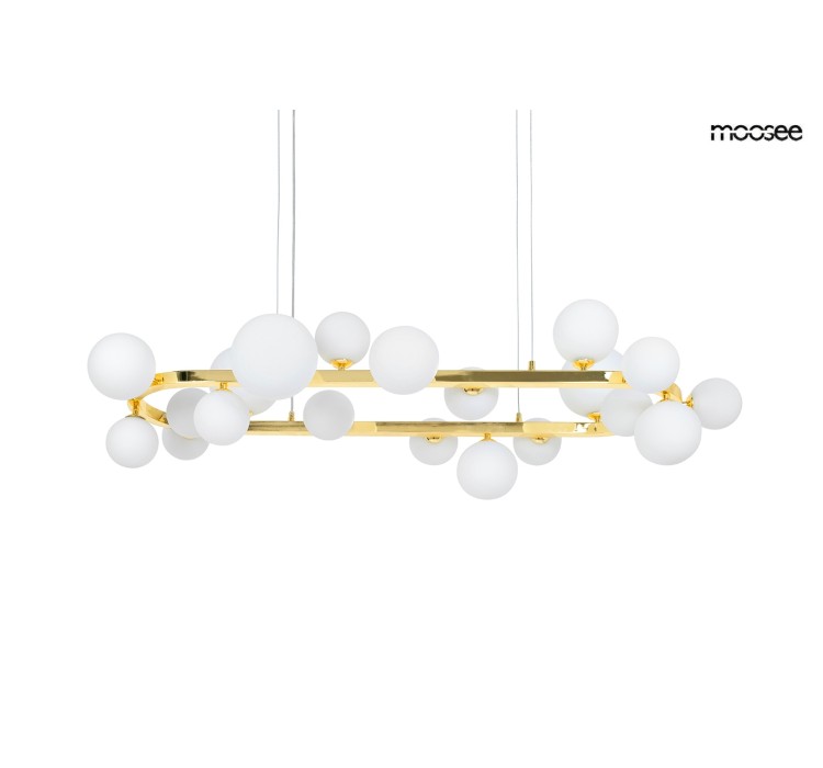 MOOSEE lampa wisząca ALURE OVAL 120       złota/mleczna