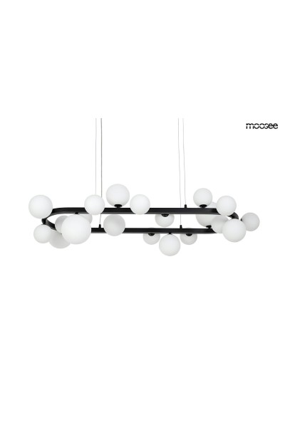 MOOSEE lampa wisząca ALURE OVAL 120       czarna/mleczna