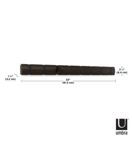 UMBRA wieszak na ubrania FLIP 8 czarny orzech