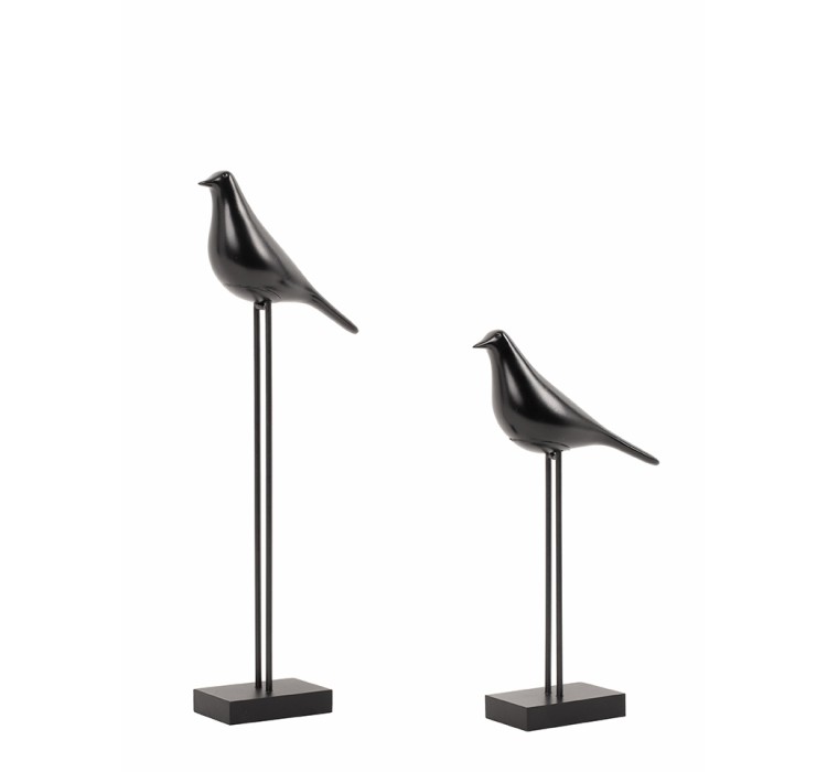 Zestaw 2 dekoracji SHP BIRDY czarna