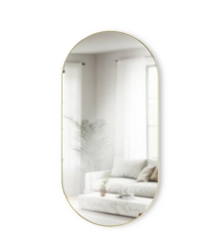 UMBRA lustro ścienne HUBBA 36 x 18 cm     mosiądz