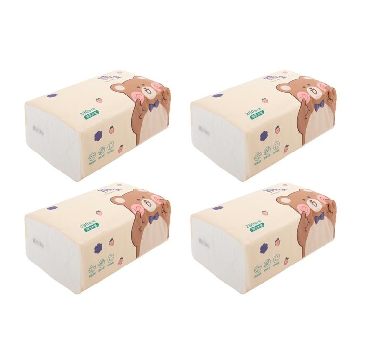 Zestaw 4 opakowań chusteczek 4-warstwowe  SHP SOFT 4