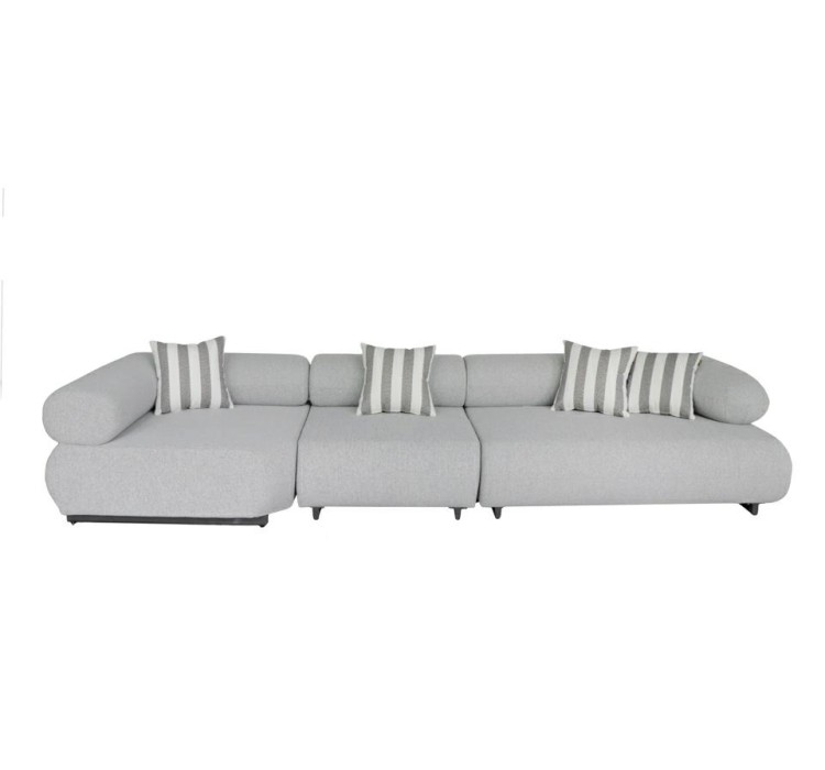MaMaison sofa ogrodowa ALEXANDER szara    (poduszki i pokrowiec w zestawie)