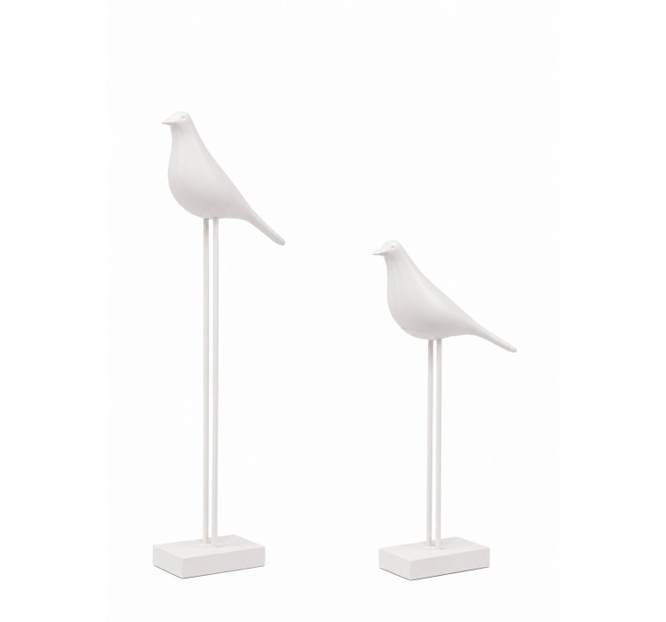 Zestaw 2 dekoracji SHP BIRDY biała