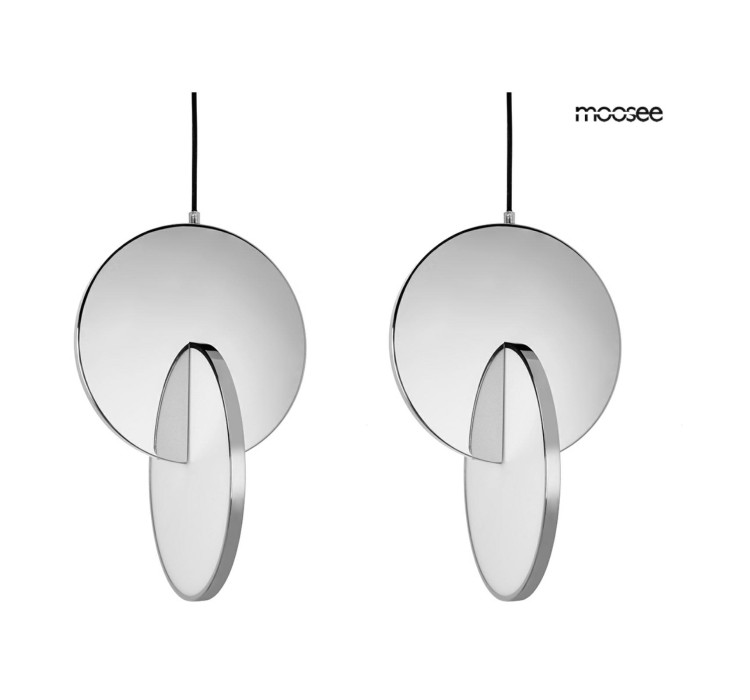 MOOSEE zestaw 2 lamp wiszących DISCO      srebrny