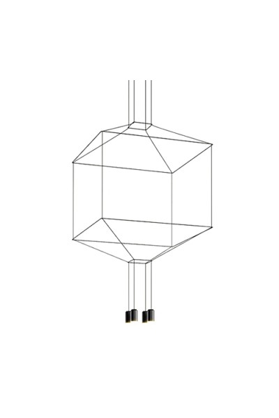 MOOSEE lampa wisząca FLUSSO 4 czarna
