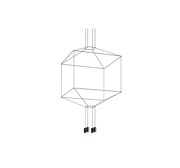 MOOSEE lampa wisząca FLUSSO 4 czarna
