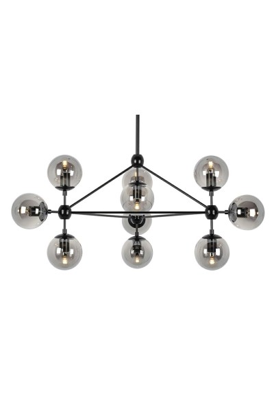 MOOSEE lampa wisząca PLANETARIO 10        czarna - klosze dymione