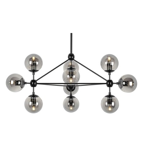MOOSEE lampa wisząca PLANETARIO 10        czarna - klosze dymione
