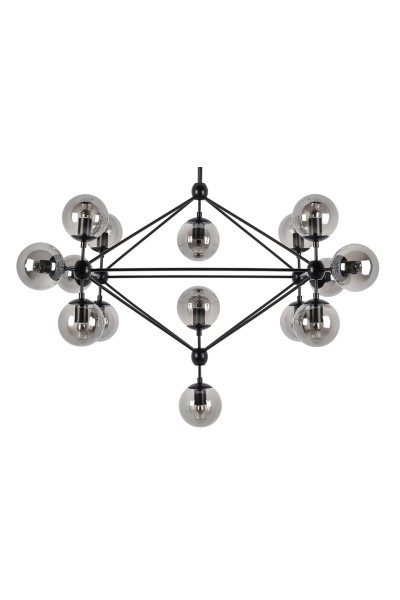 MOOSEE lampa wisząca PLANETARIO 15        czarna - klosze dymione