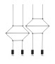 MOOSEE lampa wisząca FLUSSO LINE 4        czarna