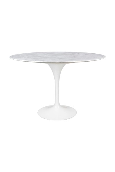 Stół TULIP MARBLE 120 CARRARA biały -     marmur, metal