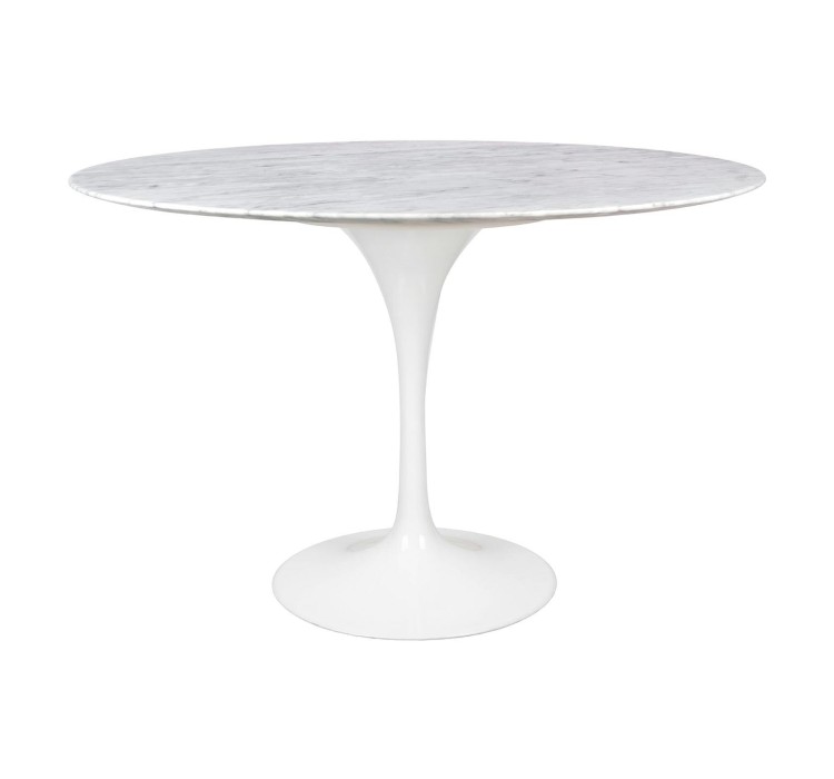 Stół TULIP MARBLE 120 CARRARA biały -     marmur, metal