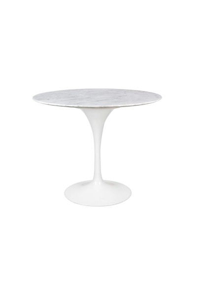 Stół TULIP MARBLE 90 CARRARA biały -      marmur, metal