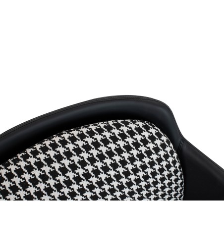 Fotel VENICE BLACK czarny PU / pepitka