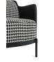 Fotel VENICE BLACK czarny PU / pepitka