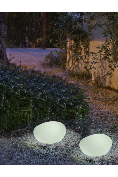 NEW GARDEN lampa ogrodowa PETRA 40 CABLE biała