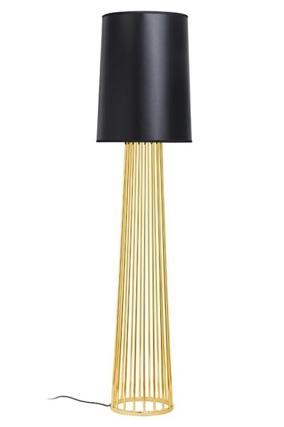 MOOSEE lampa podłogowa HOLMES STRAIGHT    złota z czarnym kloszem