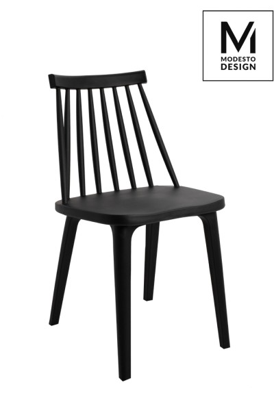 MODESTO krzesło RIBS BLACK czarne - polipropylen