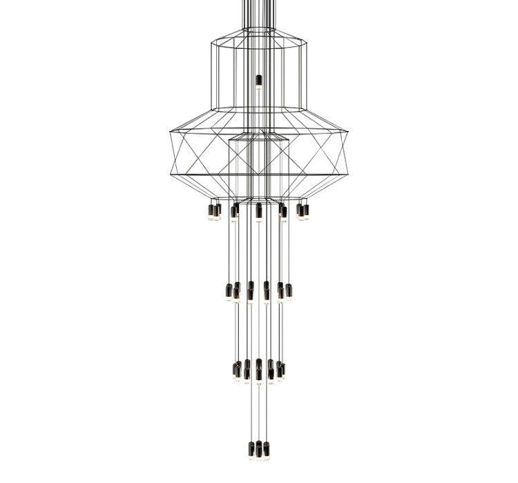 MOOSEE lampa wisząca FLUSSO 43 GRANDE     czarna