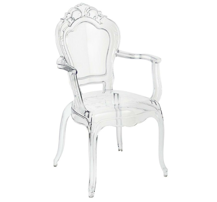 Krzesło KING ARM transparentne - poliwęglan