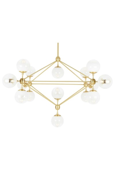 MOOSEE lampa wisząca PLANETARIO 15 GOLD   złota - klosze szronione