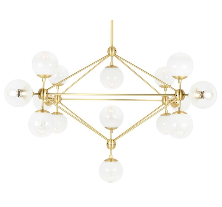 MOOSEE lampa wisząca PLANETARIO 15 GOLD   złota - klosze szronione